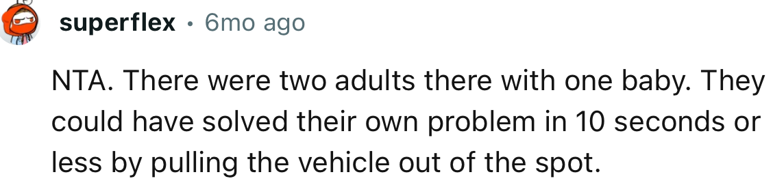 “NTA. They could have solved their own problem in 10 seconds or less.”
