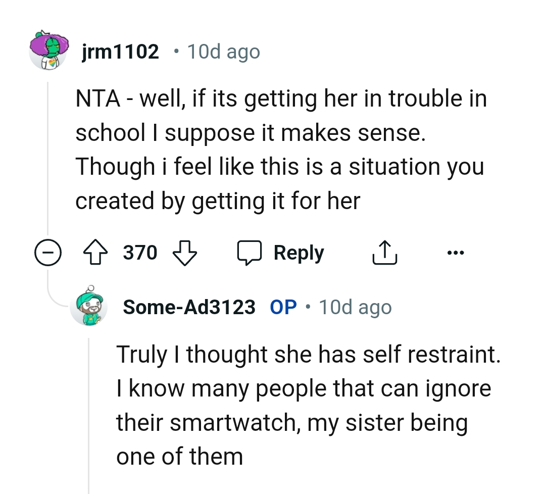 The OP Created the Situation by Getting a Smartwatch for His Daughter