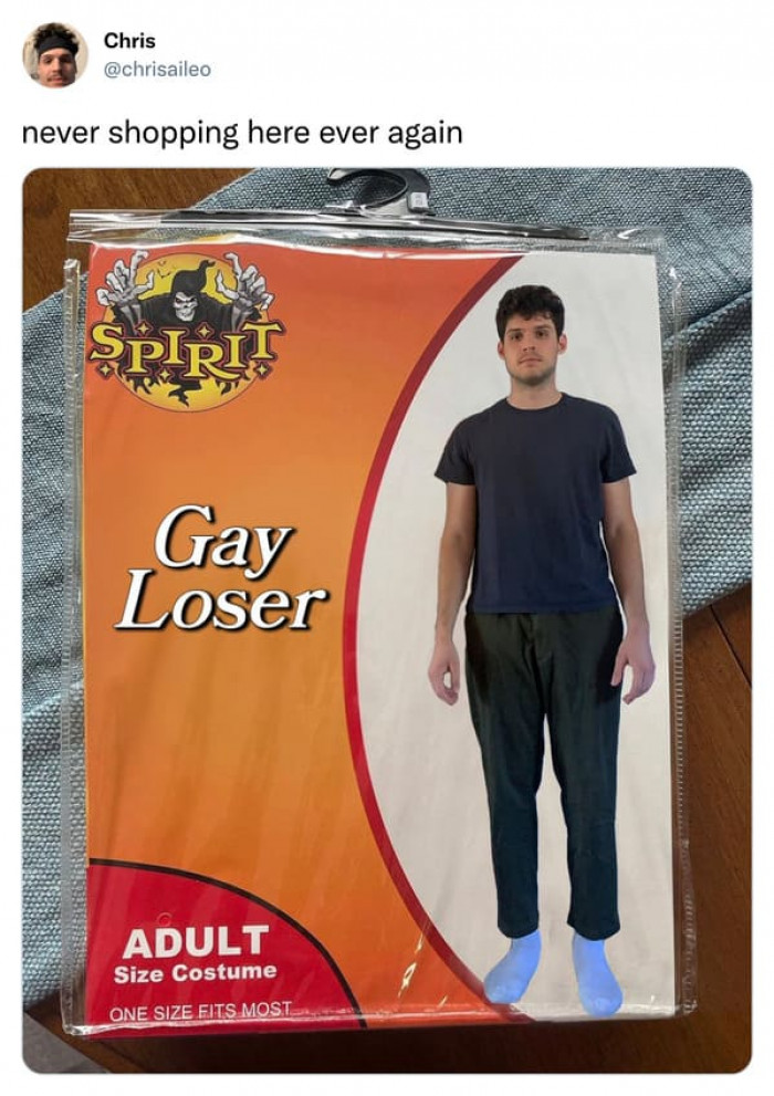4. A Fake Spirit Halloween Costume of the Gay Loser