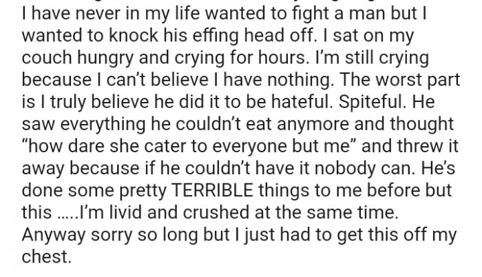 He's done some pretty terrible things to the OP