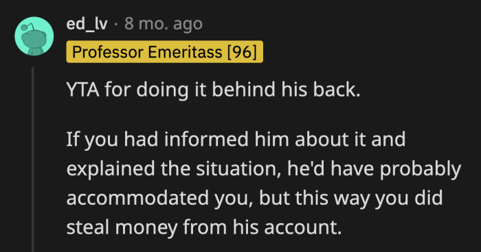 A quick, short message to her husband would have prevented their entire argument