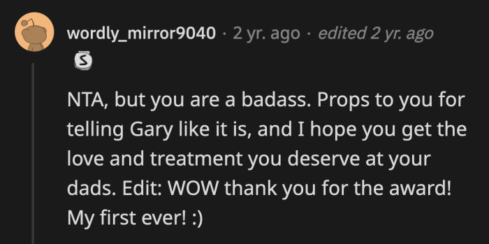 Standing up to adults and telling them exactly how they've hurt you is, indeed, incredibly badass.