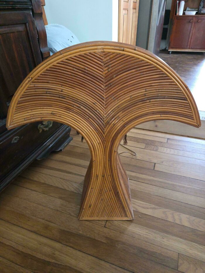 "70's Pencil Reed Table Lamp"