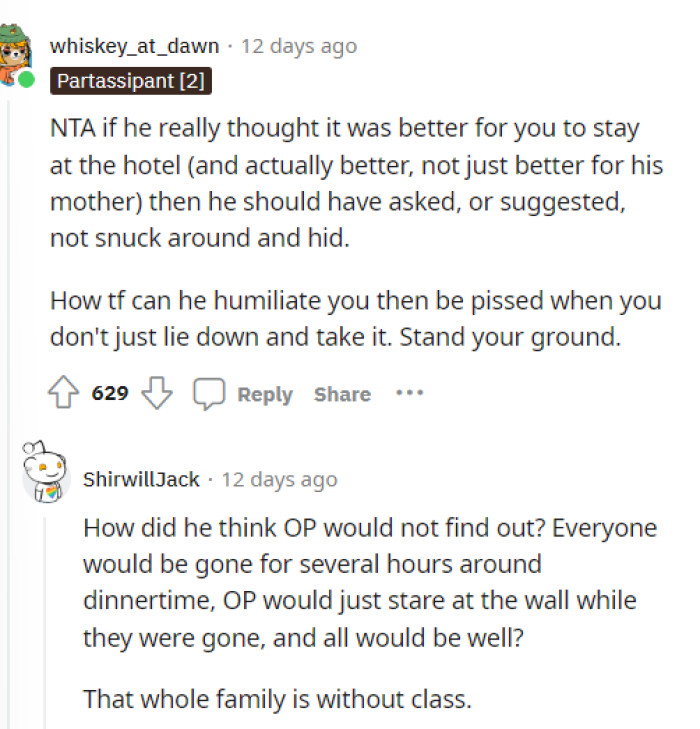 She definitely should stand her ground, and we're hoping that OP told everyone how she feels.