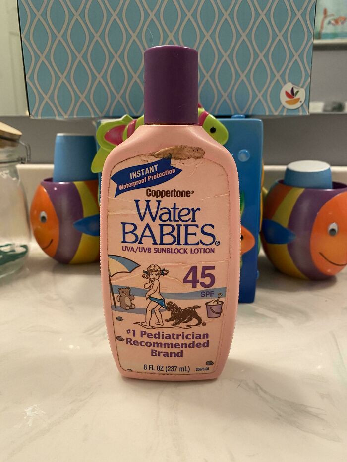 "Some Coppertone Sunscreen With The Original Logo At My Parent’s House"