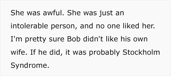 She was just an intolerable person