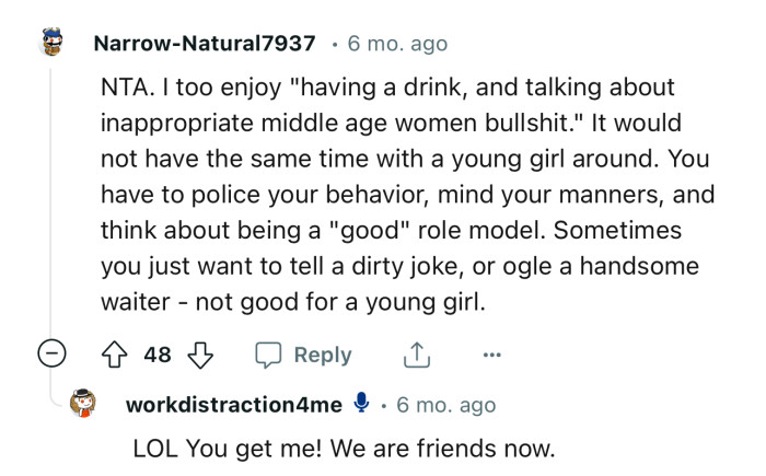 Hanging Out with Your Friend Alone Has a Different Feeling Than Hanging Out with Your Friend and Their Teen Daughter