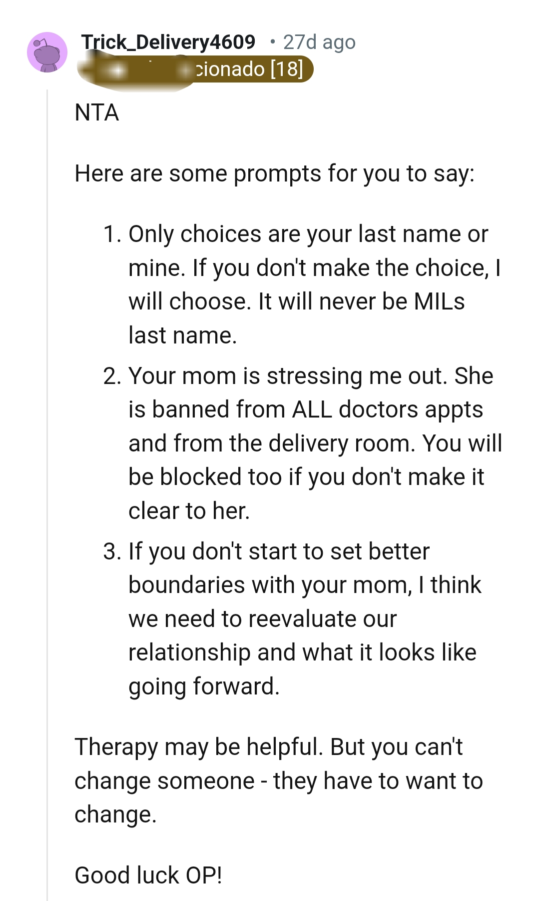 Therapy may be helpful