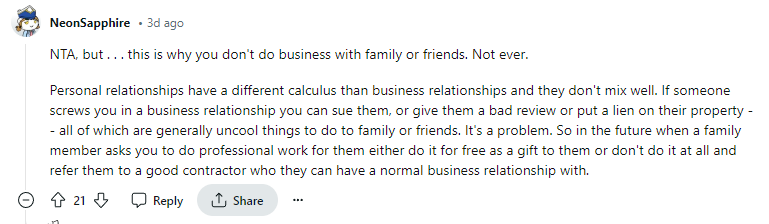Work Doesn't Mix with Family and Friends