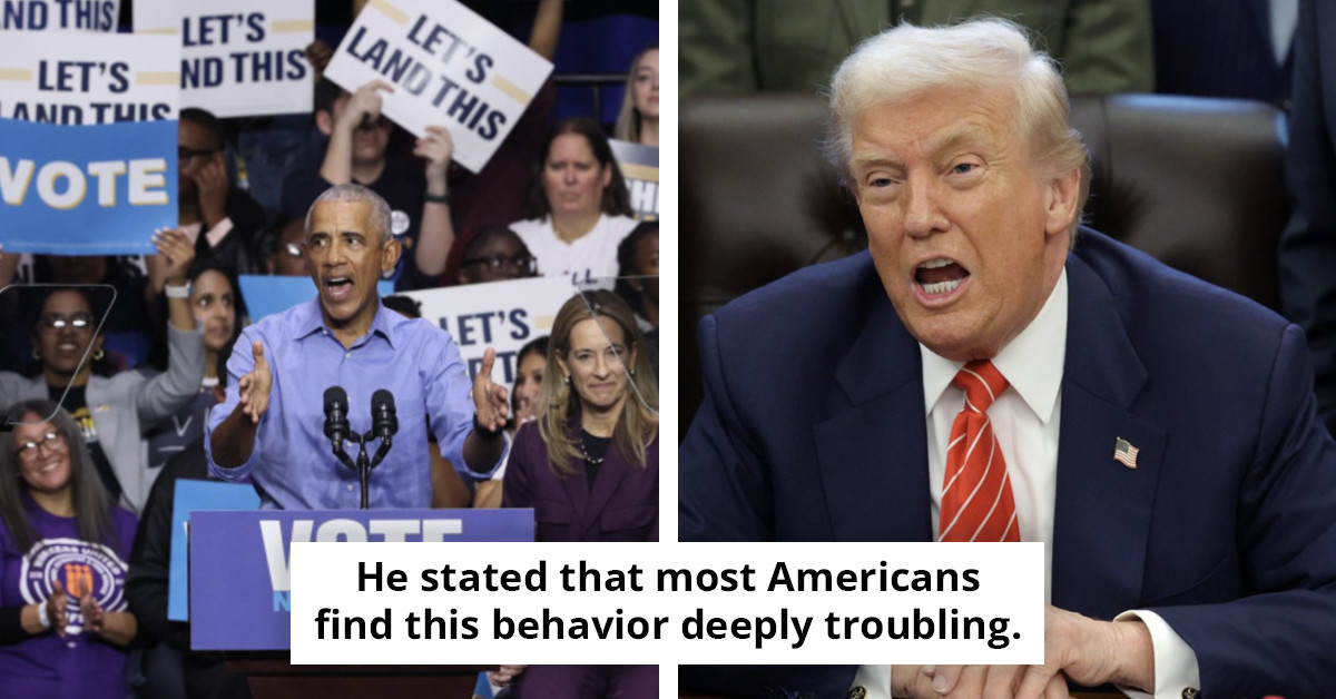 Barack Obama addresses the controversial video shared by Trump portraying him and Michelle in a derogatory manner.