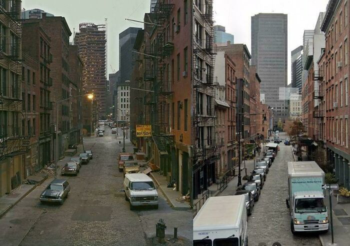 "A New York City Street - 1984 And Present Day"