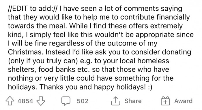 OP eventually modified the post to include an “Edit” with more context.