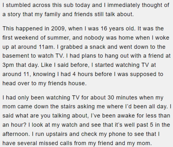 A tale of lost hours