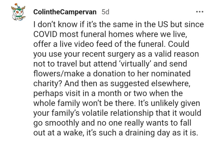 No one really wants to fall out at a wake