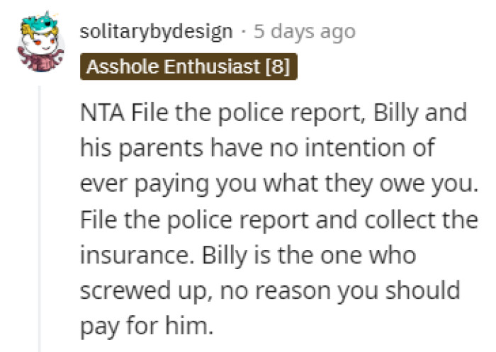 Get that insurance money!