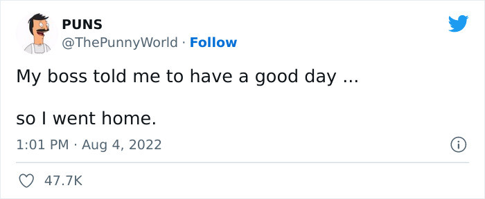 6. Nothing better than not working