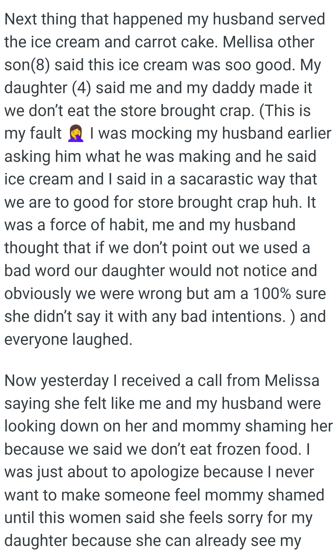 Melissa's other son liked the ice cream