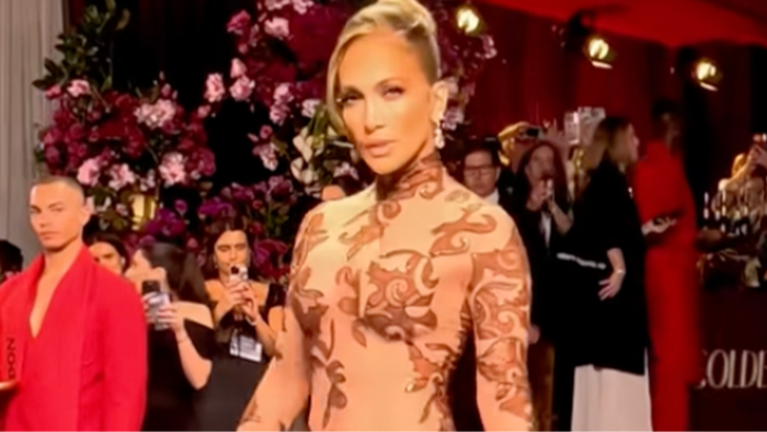 Jennifer Lopez making playful antics at the Golden Globes amid backlash