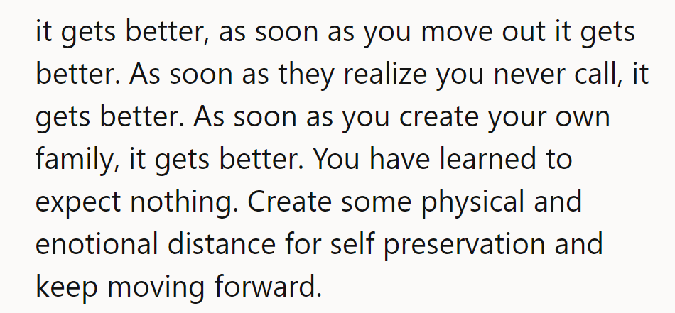 Life's move: Out, tribe up, level up. Distance for the win.