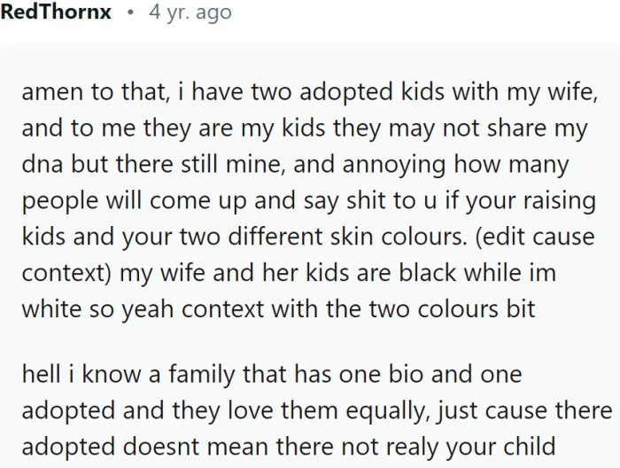Redditor who adopted says: