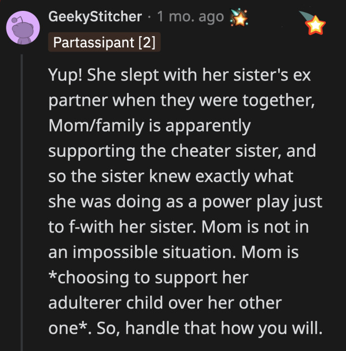 The only person being repeatedly hurt here is OP, just to be clear