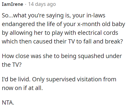 From now on, only supervised visits or none at all.