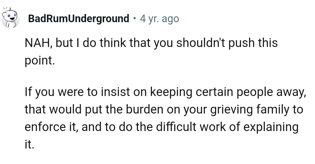 The OP shouldn't push this point