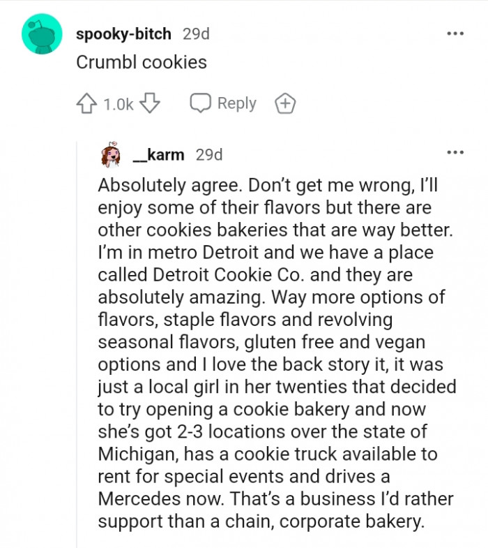 25. For this Redditor, it's crumble cookies