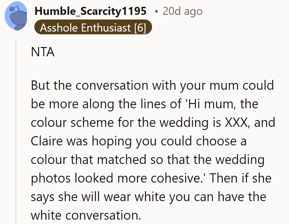 Wedding photos need a splash of cohesion, not a clash of colors. White can wait for another canvas!