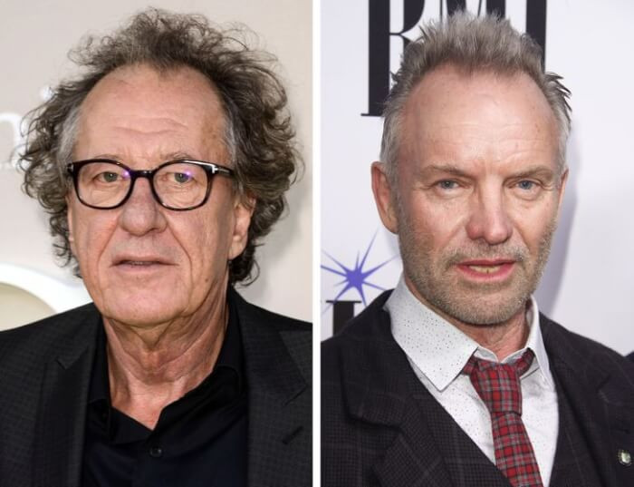12. Geoffrey Rush and Sting were both born in 1951