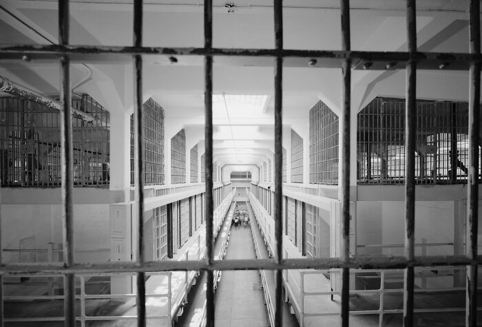 View Of The Interior Of The Alcatraz Island Prison In 1986