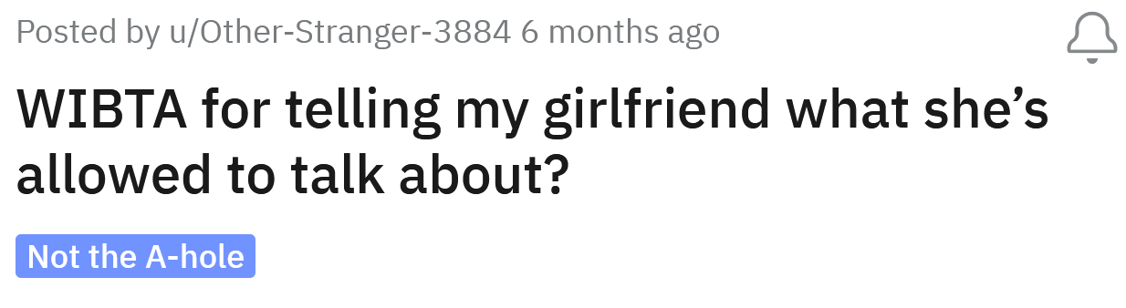 The Redditor asked if she'd be an a**hole for telling her girlfriend what she's not allowed to talk about with her mom.