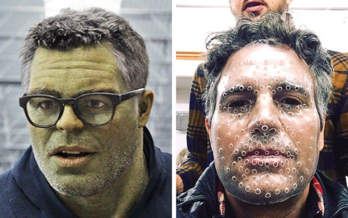 13. In the movie, we can see how easily Mark Ruffalo can turn blue. But in reality, it might take a little while!