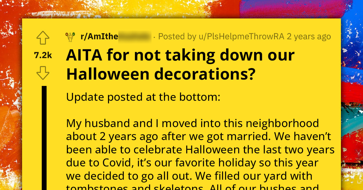 Redditor's Threatened By Angry Neighbors For Putting Up Halloween Decorations