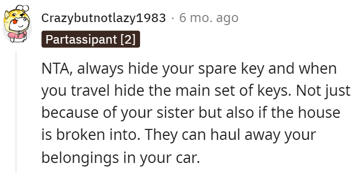 Always hide your spare key