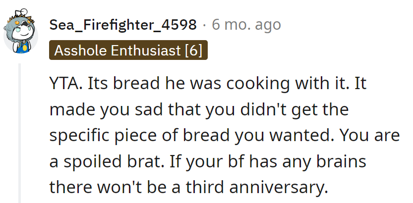 Baguette blues and relationship clues. Lesson learned: Love is greater than loaf.