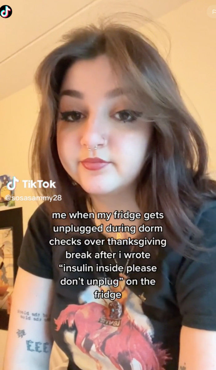 This TikToker posted a video of an unpleasant surprise she encountered after returning from Thanksgiving break