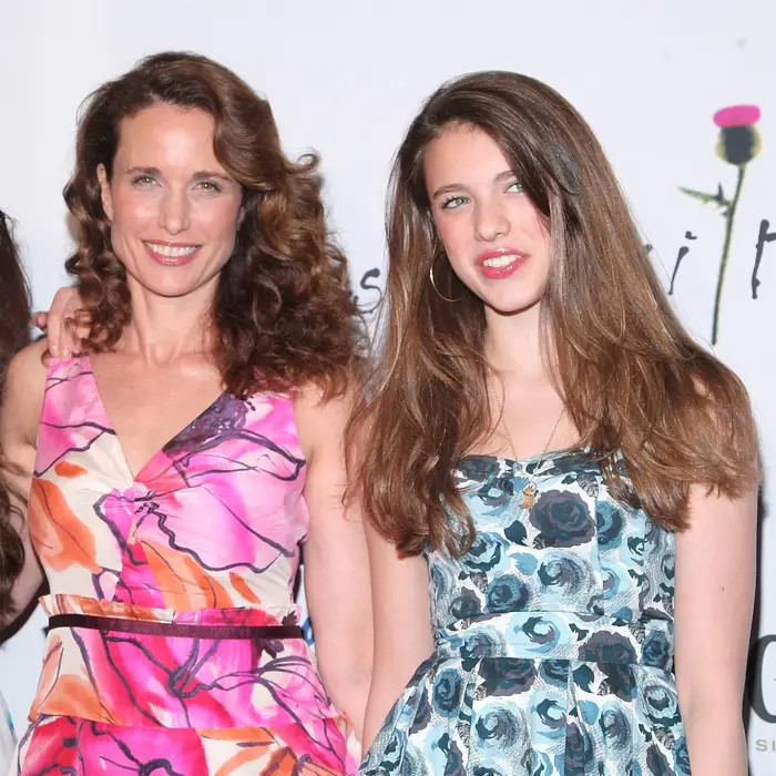 2. Margaret Qualley, daughter of Andie MacDowell, back then: