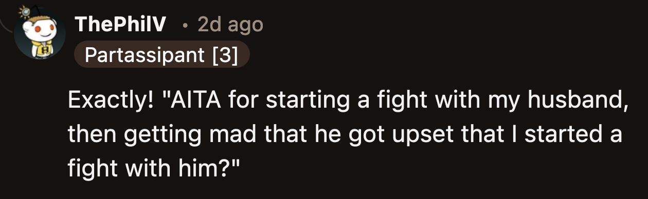 OP was the jerk for deliberately writing a misleading title to her post. Where is the self-awareness?