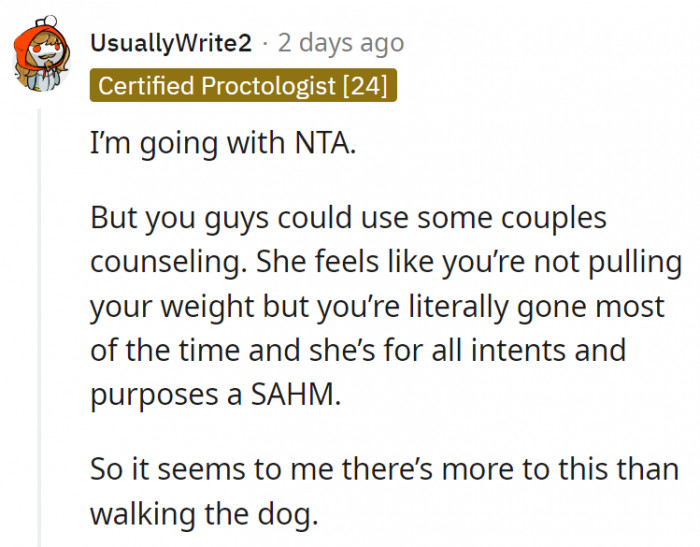 13. There's more to it than just walking the dog