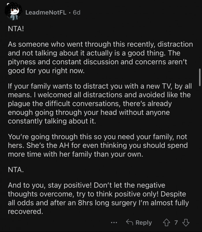 Distractions are always a good thing in these kinds of situations.