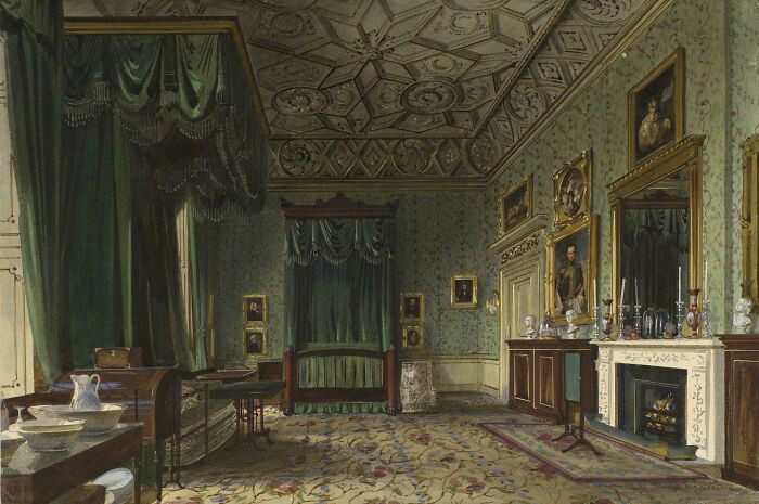 "Queen Victoria's Bedroom At Buckingham Palace, 1848"