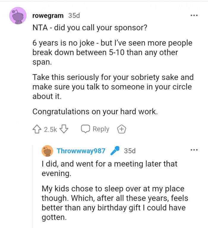 This Redditor is congratulating the OP on his hard work