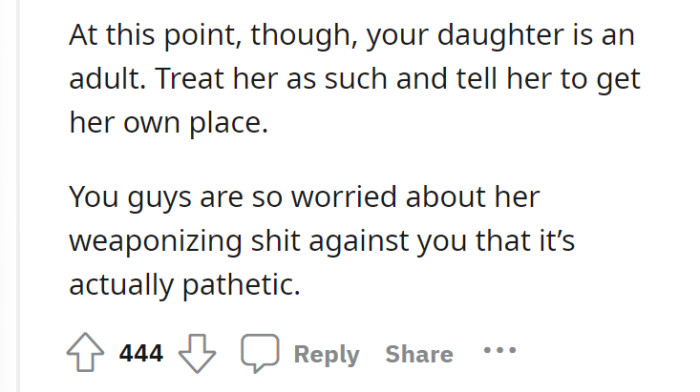 They should have gotten their daughter therapy years ago.
