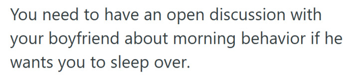 Nothing says love like scheduling a “morning etiquette talk” before the next sleepover.