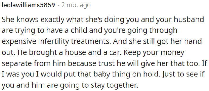 OP should consider pausing the baby plans to focus on her relationship.