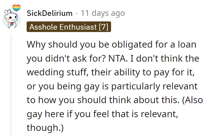 No loan, no invite! Finances don't need a plus one.