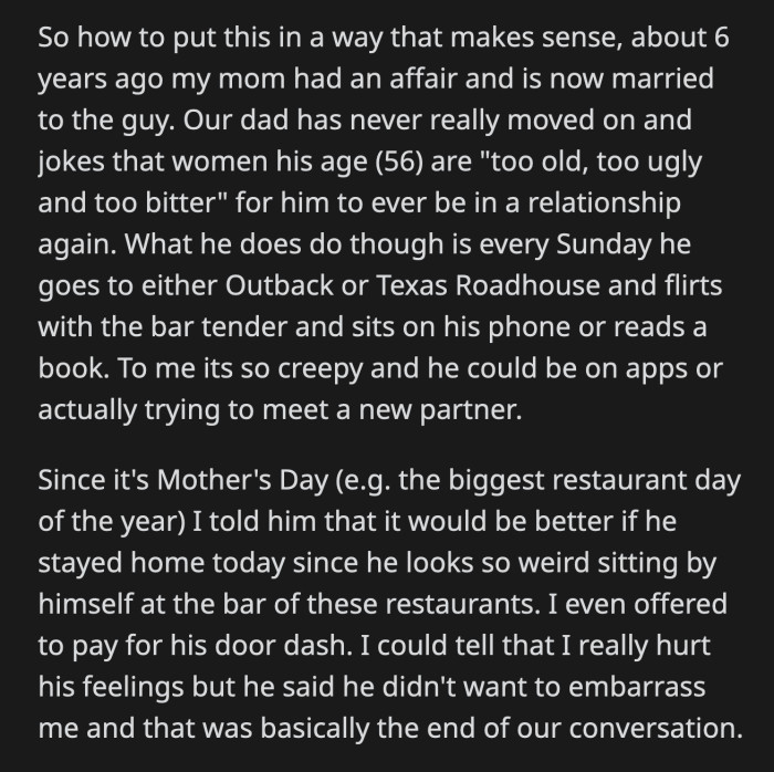 Eric tried to de-escalate, but OP's brother was having none of it