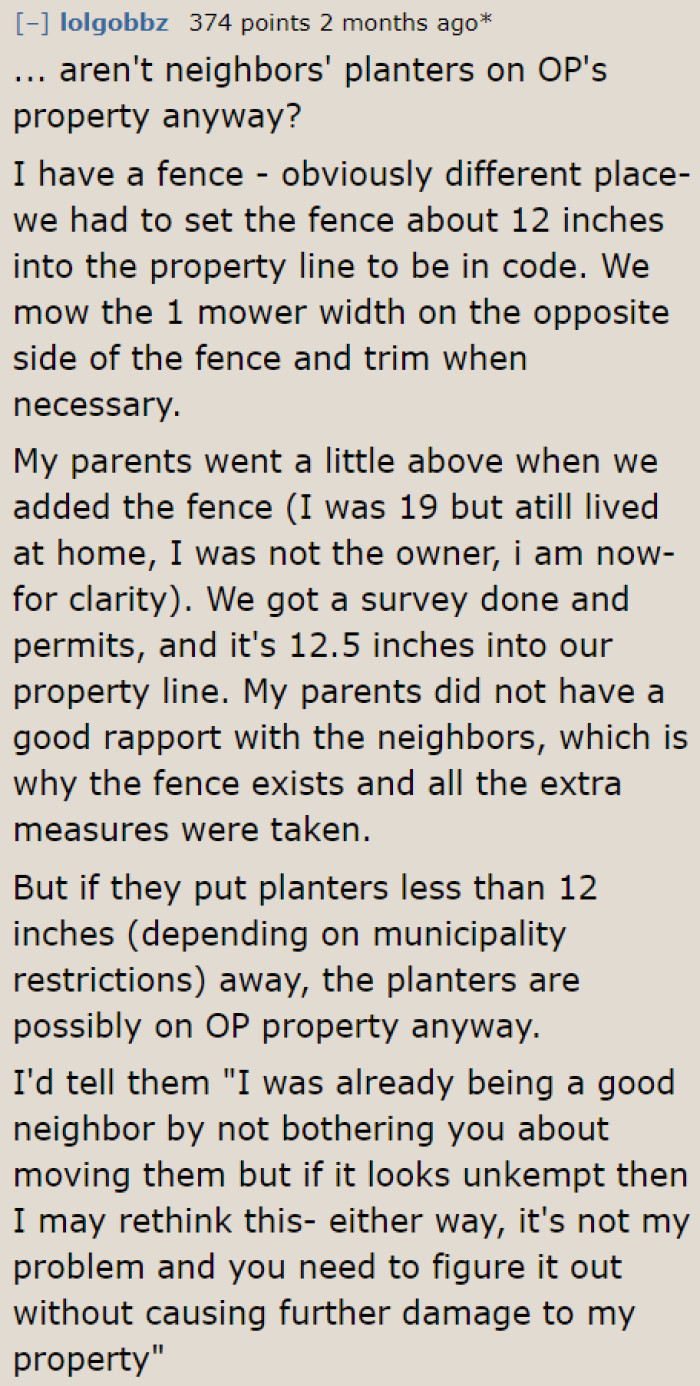 So why does he want to cause damage to another property?