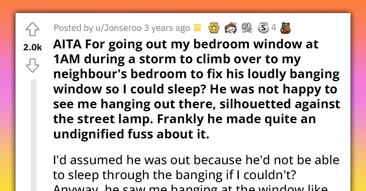 Man Climbs Over To His Neighbor's Bedroom In The Night To Fix An Issue, Neighbor Lets Out A Frightful Scream Which Led To Instant Coldness